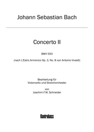 Concerto in A minor, BWV 593 Orchestra Scores/Parts sheet music cover Thumbnail